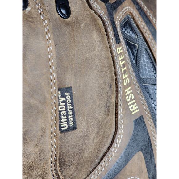 Irish Setter Boots Men 11.5 Work UltraDry Waterproof 83628 Leather Safety Hiking - Picture 3 of 16